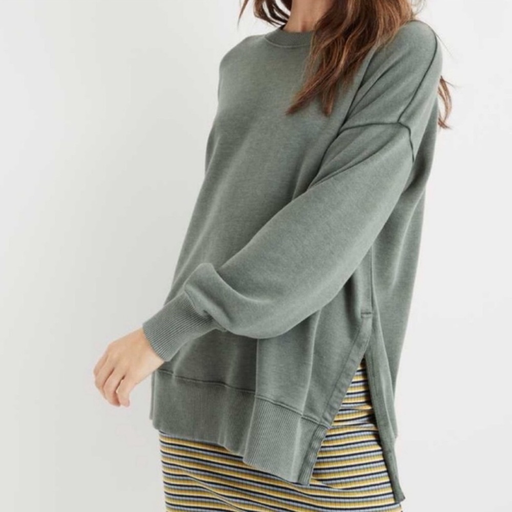 Aerie Desert Cozy Green Oversized Sweatshirt